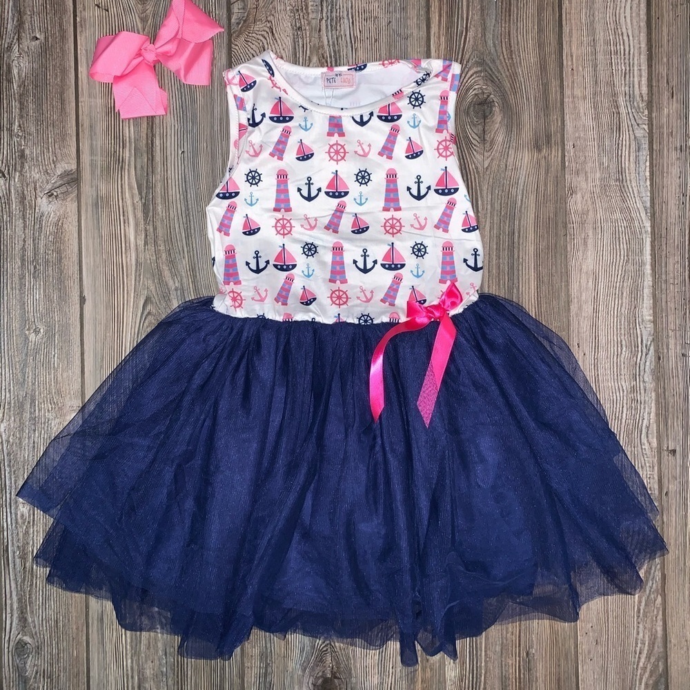 Pete + Lucy Soft Sailboat Sleeveless Dress